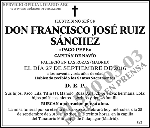 Francisco José Ruiz Sánchez